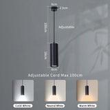 Black LED Pendant Lights GU10 Room Decor Retro Living Room Chandelier Hanging Fixture for Kitchen Table Bedroom Dining Room