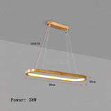 Nordic Lamp Solid Wood Pendant Lights Restaurant Chandelier Simple LED Light Bar Dining Room Long Strip Lamps Lighting Fixture