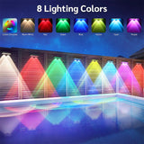 Solar Wall Lamp RGB Path Deck Stair Light Garden LED Lights Waterproof Outdoor Lighting Solar Lamp for Garden Step Patio Fence