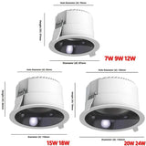 IP68 Waterproof LED Downlight Embedded 7W 9W 12W 15W 18W 24W LED Ceiling Light For Kitchen Washbasin Bathroom Recessed Spotlight