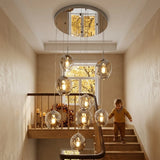 Modern Spiral Staircase Chandelier Crystal Ball Lamp Long Lighting for Living Room Villa Loft Dining Room 2026 New Design