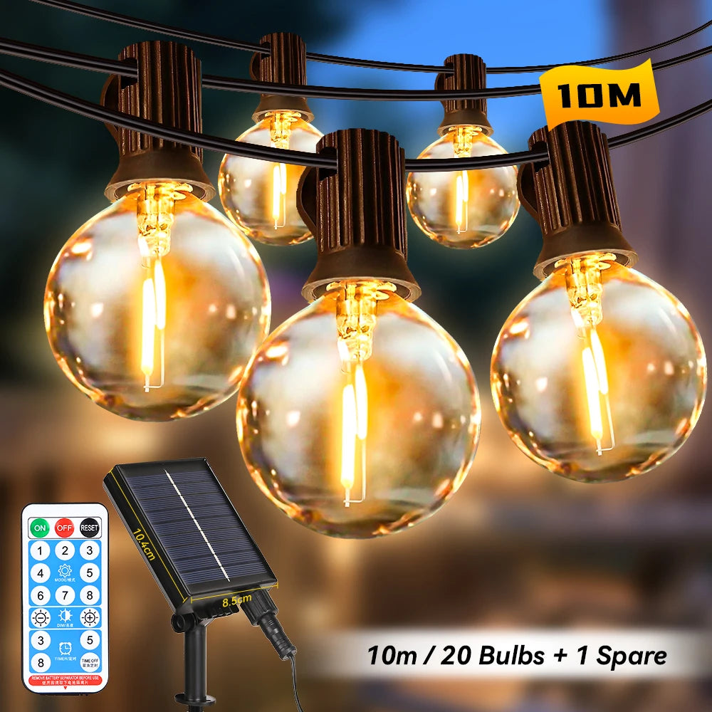 Outdoor Solar Fairy String Lights - Waterproof LED Garden Decorative Lighting