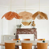 Colorful Petal Fabric Art Pendant Light - Modern Floral Chandelier Ceiling Hanging Lamp Fixture for Dining Room Table, Living Room, Cafe & Bar