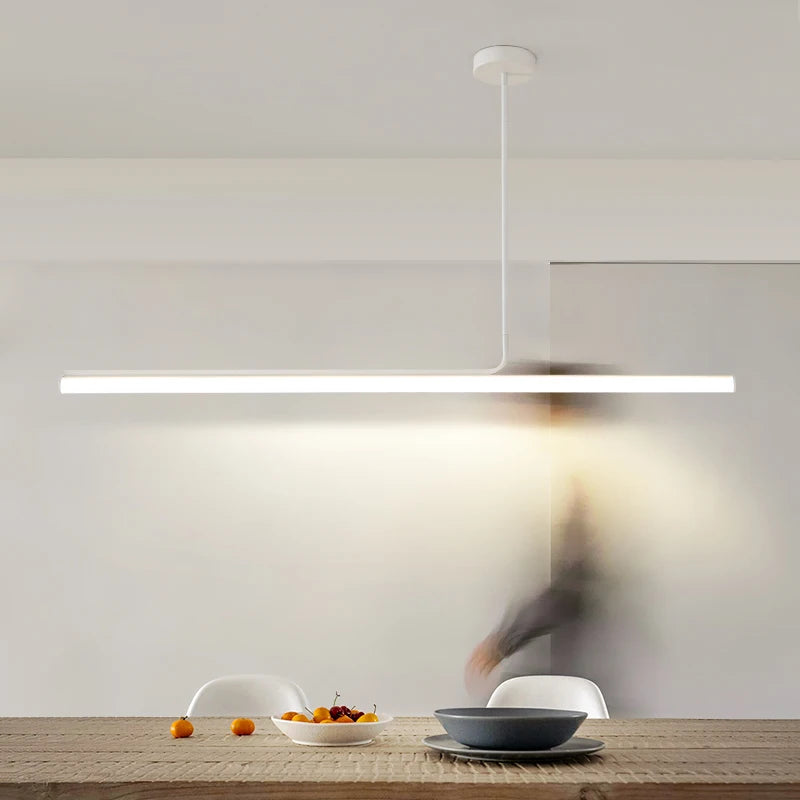 Modern Minimalist Line Led Chandeliers Lamp for Living Room Dining Room Bedroom Pendant Lights Tube Kitchen Room Decor Lighting