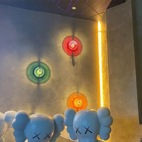 Medieval Space Age Wall Lamp Nordic Creative Colorful Acrylic Wall Light For Living Room Bedroom Home Decors Sconce Loft Fixtures