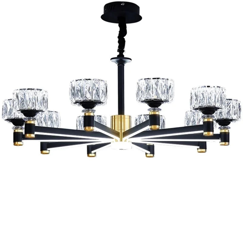 Modern Crystal Glass Ceiling Chandelier LED Pendant Lights Home Decorative for Living Room Bedroom Kitchen Dining Room Indoor