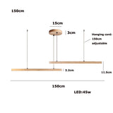 Linear Natural Stone Design 2026 Chandelier Lighting  Dimmable LED Pendant Light Para Sala Estar Hanging Lamps For Dinning Room