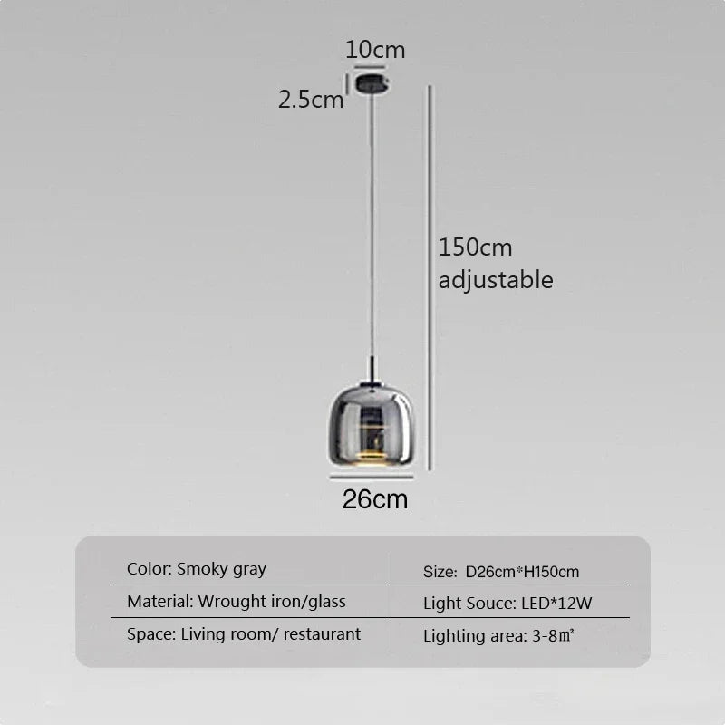 Modern Led Pendant Lights Glass Hanging Suspension Lamp For Dining Room Chandelier Restaurant Kitchen Decor Bedside Pendant Lamp