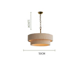 Hand Woven Cotton and Hemp Rope Chandelier  Pendant Light Adjustable Pendant Light for Kitchen Island Dining Living Room Lamp
