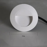 Outdoor Step Lighting 3W LED Embedded Wall Lamps Waterproof Outside Night Footlight +Bottom Box for Stairway Balcony Garden Porch