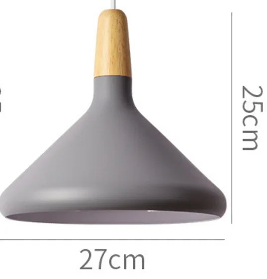 Modern Pendant Light Nordic Hanging Light Fixuture Suspension Macaron Dinning Living Room Hall Decoration Wood LED Lamp Lampara