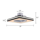 Ceiling Fan with Lights 22inch Modern Semi-Flush Mount Ceiling Fan with Remote Dimmable 3 Color 3 Speed Fan Lighting
