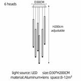 Modern Stair Chandelier Nordic Luxury Minimalist Pendant Light Villa Living Room Lighting LED Showroom Ceiling Lamps Chandelier