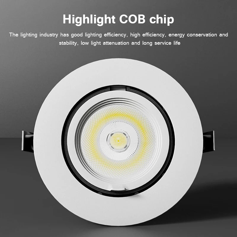 Dimmable AC85~265V Recessed LED Downlights 7W/15W/20W LED Ceiling Spot Lights Background Spot Lamps for Home Kitchen Spotlights