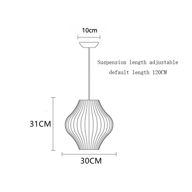 Denmark Designer Silk Pendant Lamp Living Room Hotel Hall Restaurant Hanglamp Home Decoration LED Lighting Factory Direct Sales