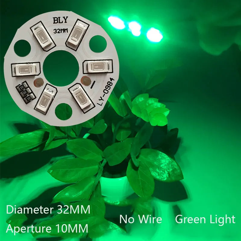 LED 5730SMD 3W 5V Color Lamp Bead Light Board Bulb Round Transformation Light Source Dia 32MM Green Blue Red Purple White Light