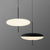 Modern Flying Saucer Pendant Lights LED Minimalist Black White Hanging Lamps Restaurant Study Living Rooms Bedroom Bar Home Lamp