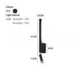 Bedside wall lamp 330 degree rotation adjustable wall lamp reading light with switch minimalist Nordic hotel room master bedroom