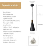 Modern LED Pendant Lamp - GU10 Black Kitchen Island Hanging Light