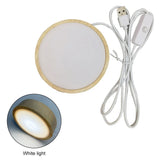 Wooden LED Light Display Base Wood Night Lamp Base LED Light Display Crystal Ball Wood Luminous Base For Home Decors