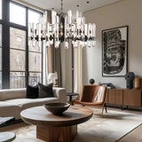 2026 Luxury Crystal Round Pendant Light - Dimmable Gold/Black Chandelier