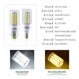 E27 E14 LED Bulb Corn Light 5730SMD 220V 24/36/56/72LEDs Lampada Spotlight Indoor Energy Saving Lights For Home Bedroom Lighting