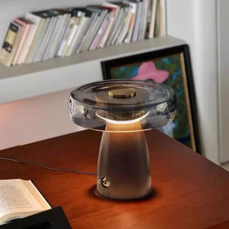 Nordic Wood Glass High-end LED Decoration Table Lamp With Plug Desk Light For Living Room Bedroom Study Lighting Fixtures