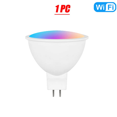 Tuya Smart LED Bulb WIFI Connect GU5.3/MR16 DC12V Mini Spotlight 5W Lamp Works With Alexa Google Home RGBCW Color Changing