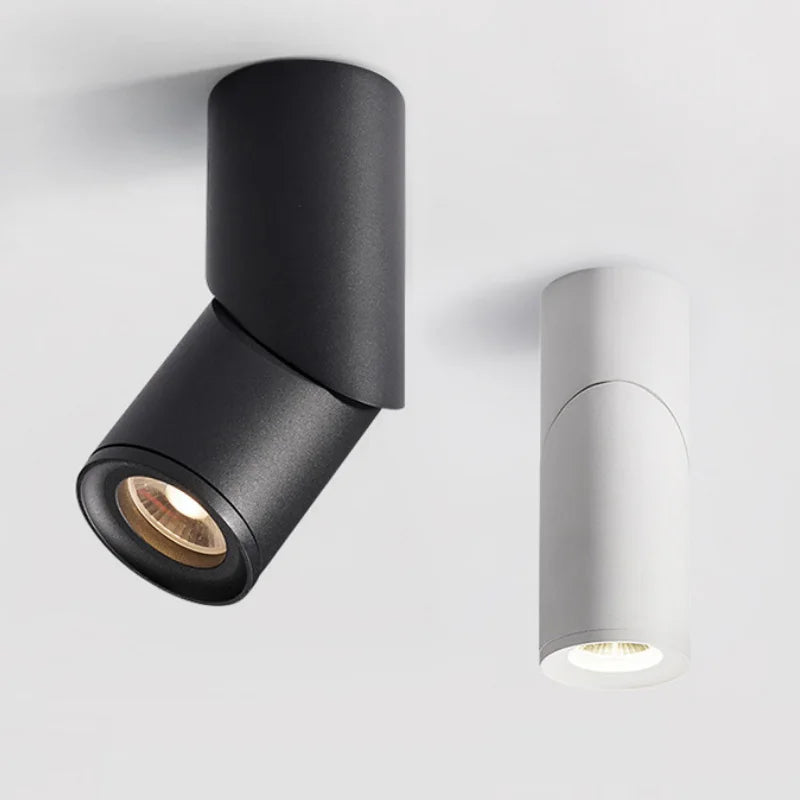 Dimmable Cylinder LED Downlights Surface Mount 7W 12W 15W 18W 24W COB Ceiling Spot Lights AC85~265V Round Lamps indoor Lighting