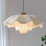 Nordic French Cream Style Petal Pendant Light - Romantic Flower Ceiling Chandelier Lamp Fixture for Living Room, Master Bedroom & Home Decor