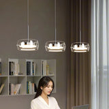 LED Italian minimalist restaurant pendant light, high-end glass dining table bar, desk lamp, modern island dining room lighting