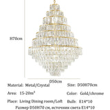 Luxury Crystal Chandelier Ceiling Pendant Lamp for Living Room Żyrandol Lamps Home Decor Lustre Salon Ceiling Light Fixtures