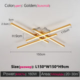 Black chandelier square bedroom lamps living room lamp led ceiling lamp Nordic minimalist creative led ceiling lamp strip lights