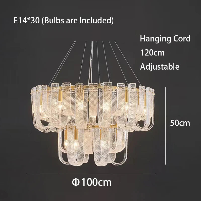 2025 Modern Chandelier Lighting Desinger Lustre Ring Hanging Lamps Suspension Luminaire Lampen For Foyer Living Room Dining Room