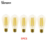 SONOFF B02-F A60/ST64 Smart WiFi LED Bulb E27 Dual-Color Dimmable Light Voice Remote Control With Ewelink APP Alexa Google Home