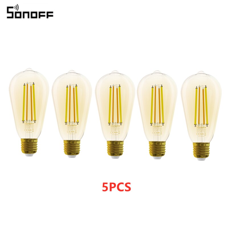 SONOFF B02-F A60/ST64 Smart WiFi LED Bulb E27 Dual-Color Dimmable Light Voice Remote Control With Ewelink APP Alexa Google Home