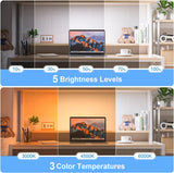 Rechargeable LED Under-Cabinet Light - 3 Colors Dimmable Makeup & Closet Light