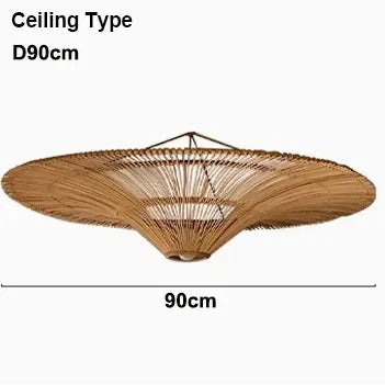 Japanese retro Wabi sabi pendant lamp restaurant Southeast Asian handmade rattan lamp home decoration living room bedroom lamp