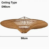 Japanese retro Wabi sabi pendant lamp restaurant Southeast Asian handmade rattan lamp home decoration living room bedroom lamp