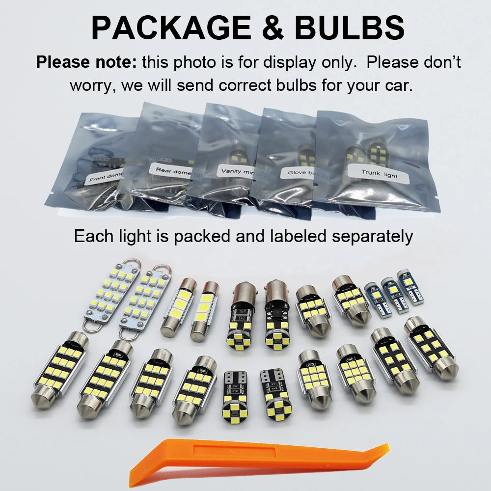 Car Accessories LED Bulb Interior Light Kit For Toyota Land Cruiser 70 80 100 200 Prado 90 120 150 FJ Cruiser 1990-2021