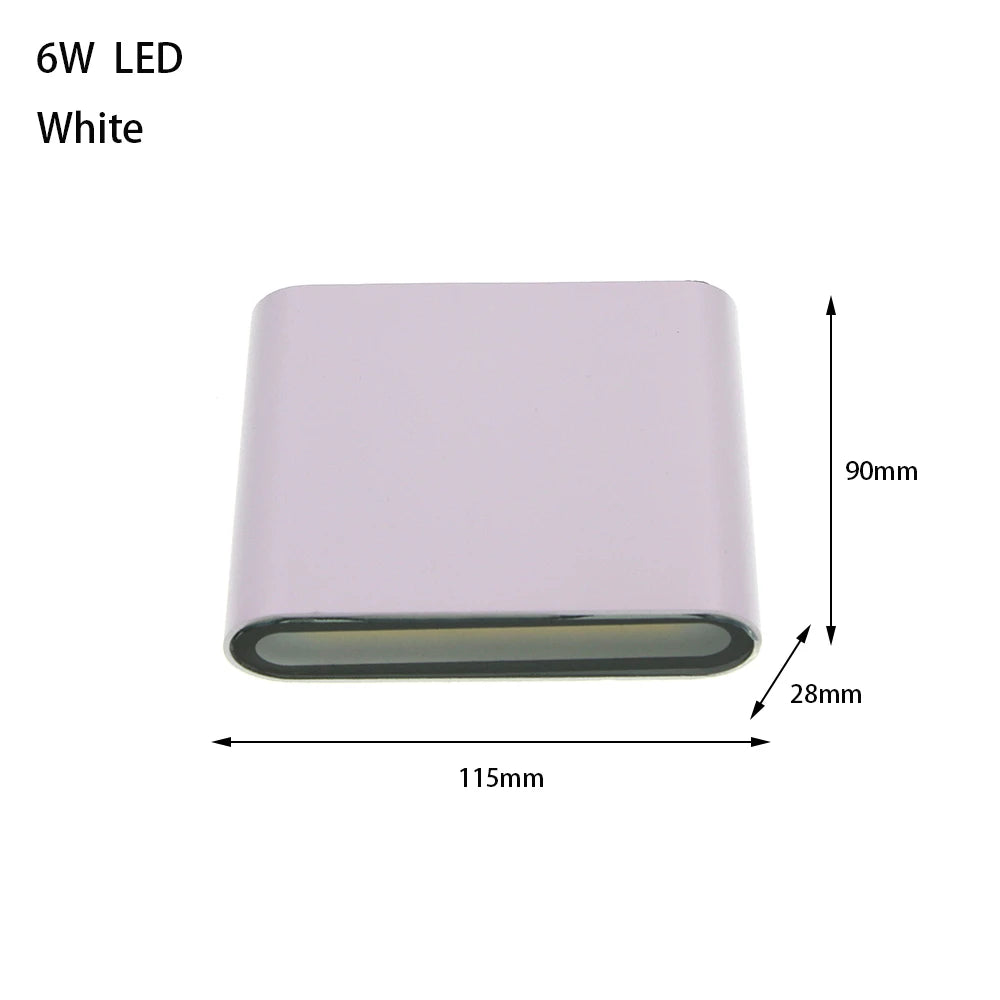 6W 12W 24W LED Outdoor Waterproof Wall Lamp Bedroom Living Room Balcony Wall Light Aluminum Exterior Wall Lamp Sconce Fixtures