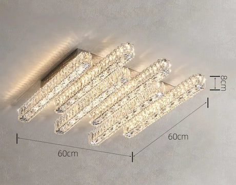 Modern Foyer Luxury 3 Dimmable Ceiling Chandelier Light Lustre K9 Crystal Liner Ceiling Lamp Indoor Lighting Decors Led Luminaire