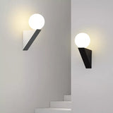 Indoor Wall Lamps for Corridor Aisle Balcony with Glass Ball Modern G9 9W LED Wall Lighting Wall Sconce for Bedroom Living Room