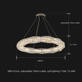Modern Luxury K9 Crystal Led Dimmable Pendant Lights Living Dining  Room Ring Hanging Lamp Lustre Led Suspend Lamp Decor Fixture