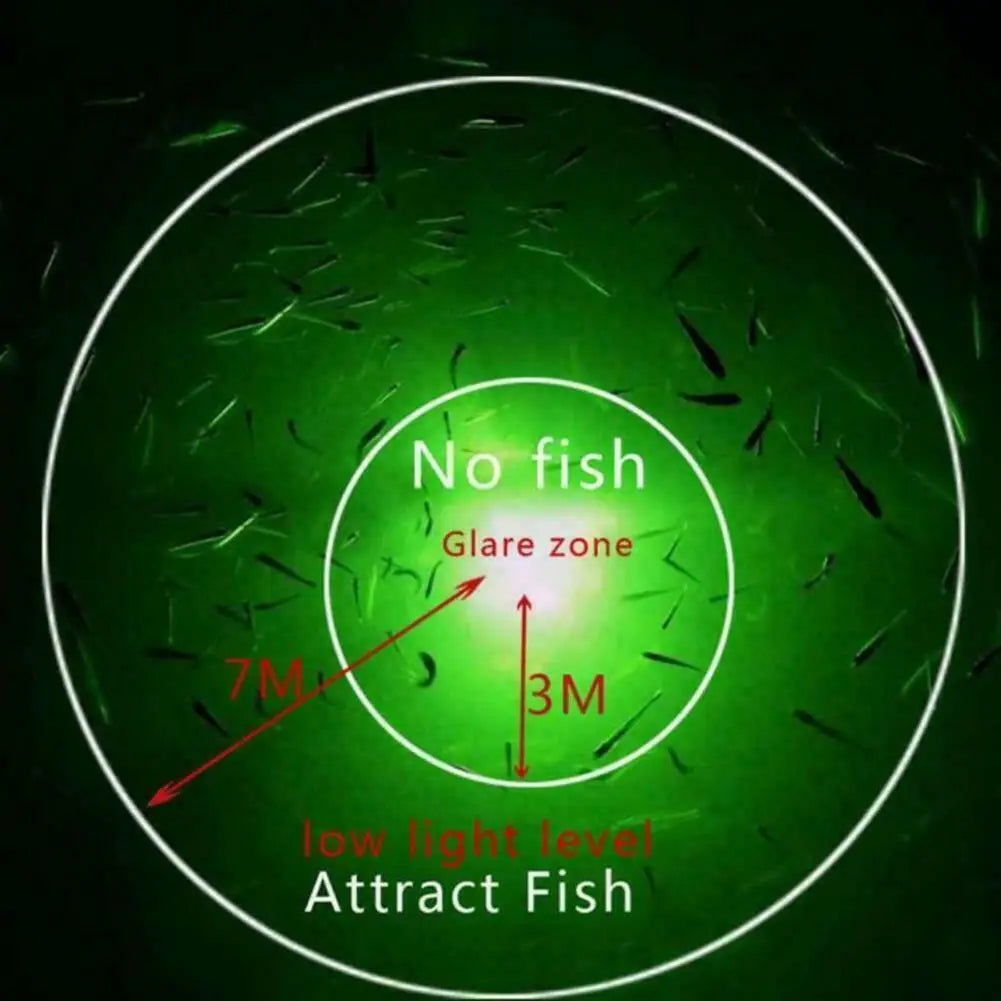 LED Mini Flash Fish Lure Light with Double Rings - Eye-Shape Deep Drop Underwater Attraction Lamp