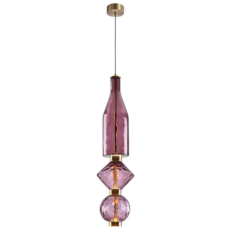 Italian Gusto Creative Glass LED Pendant Lamp - Modern Designer Chandelier Hanging Light for Kitchen Island, Dining Table & Bedroom