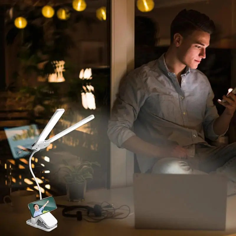 Book Lights For Reading At Night In Bed Eye Caring Table Lamp Rechargeable Book Light Portable Flexible Easy Clip Night Lights