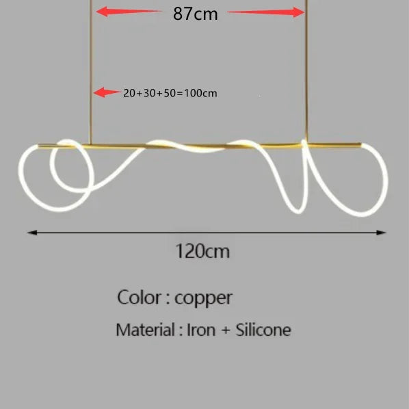 Modern Long Hose Led Art Ceiling Chandelier For Dining Room Kitchen Bar Pendant Lighting Suspension Design Lusters Luminaires