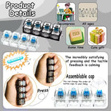 Light-Up Keyboard Switch Keychain - Clickable LED Fidget Toy & Stress Reliever
