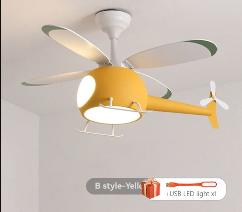 Children Room Ceiling Fan Lamp With Light Electric Fans Lights Small Bedroom Deco Cooling Decorations Remote Control